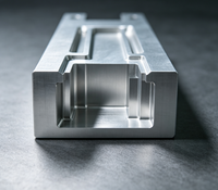 Bloc en aluminium fini avec précision et support en U en aluminium thermolaqué, pièces semi-précises en aluminium