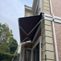 Pare-soleil d'extérieur, auvent latéral rétractable automatique, auvent roulant en aluminium, auvent de porte