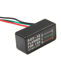Relé Intermitente LED para Motocicleta y Automóvil de 12 V, Resistente al Agua, Universal, DOP-3X, Intermitente LED, Luz de Señal de Giro