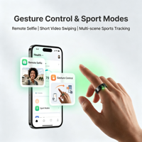 Bague intelligente en acier étanche pour Android, suivi de la forme physique, course à pied, sommeil, moniteur de fréquence cardiaque, contrôle par application, bagues intelligentes