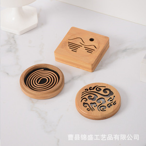 Bamboo <b>Incense</b> <b>Box</b> With Engraved Design For <b>Incense</b> Burner Storage And Display - Product Image 3