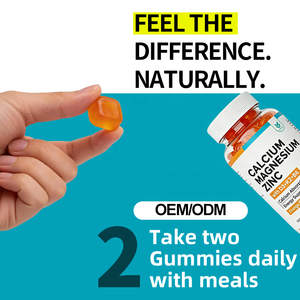 Kalsiyum Magnezyum Çinko Jelibonları D3 K2 B6 Portakal Aromalı 60 Jelibon Yetişkinler İçin Geliştirilmiş Kemik Yoğunluğu Enerji Desteği Günlük 2 Jelibon | - Product Image 5