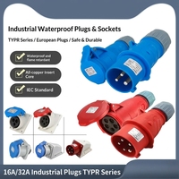 Prise industrielle robuste anti-éclaboussures Weipu TYPR285 IEC 60309 16A 32A 3 4 5 broches, connecteur CEE pour la construction en usine