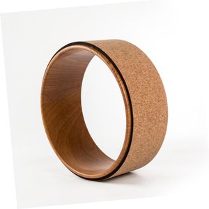 Yoga Wheel 33cm for Backbend Roller Yoga <b>Exerciser</b> Durable Natural Cork Anti-Slip for Spine Stretch Mobility Flexibility - Product Image 3