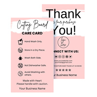 Cartes de remerciement personnalisées, double face, impression couleur, inserts en carton avec logo pour emballages de petites entreprises, vente en gros