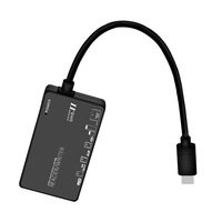 Lector de Tarjetas Externo USB2.0 Tipo-C para Tarjetas SD, CF, TF, MS, XD y M2, de Alta Velocidad, para Teléfono Móvil, Material ABS