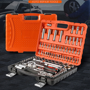Juego de Herramientas Profesional para Reparación de Autos, Bicicletas y Automóviles, con Llave de Trinquete, Puntas Torx, Dados, Mangos y Estuche Rígido - Product Image 3