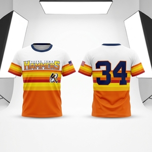 <span class=keywords><strong>เสื้อ</strong></span>ซอฟต์บอลทีมซอฟต์บอลเสื้อซอฟต์บอลลายทางดีไซน์คลาสสิกย้อนยุคตามสั่ง - Product Image 3
