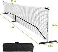 Filet de Pickleball de sports d'intérieur et d'extérieur de couleur de taille personnalisable portative sans cadre de fer