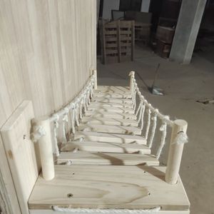 Estructura de Escalada para Gatos Montada en la Pared con Puente de Madera Sólida que se Puede Conectar al Nido de Gatos como un Ensamblaje Completo - Product Image 5