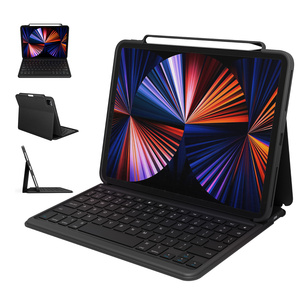 Étui de clavier en cuir PU, étanche antichocs, bluetooth, sans fil, pour <span class=keywords><strong>iPad</strong></span> <span class=keywords><strong>Pro</strong></span> 11 Air 10.9, stocks en usine - Product Image 1