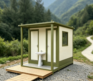 Unité de toilettes publiques mobiles préfabriquées en panneaux sandwich pour sites touristiques, <span class=keywords><strong>camping</strong></span>, parcs, chantiers de construction - Product Image 1