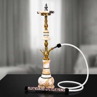 Chicha ovale en marbre – Chicha artisanale de luxe en marbre et laiton massif