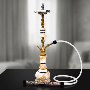 Marble Slim Tower Hookah – Luxury Marble & Stainless Steel Handmade Shisha - Product Image 6