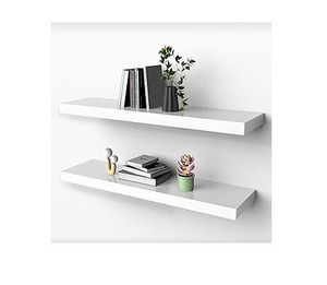 Kệ nổi cho tường, kệ gỗ tự nhiên, dài <span class=keywords><strong>30</strong></span> inch, trang trí mộc mạc bằng gỗ màu trắng cho phòng tắm nhà bếp phòng ngủ. - Product Image 1