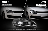 Pour Volkswagen POLO 2011-2018 modifiée avec des feux de jour à LED et des clignotants séquentiels