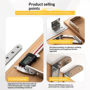 Support d'angle <span class=keywords><strong>en</strong></span> acier inoxydable à 90 degrés, fixateur d'angle droit, design moderne et simple, connecteur d'angle pour table et chaise - Product Image 2