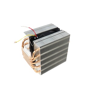 Caloduc en aluminium à ailettes à fermeture éclair personnalisé ventilateur de refroidisseur d'unité centrale à deux tours 300W - Product Image 1