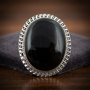 HOT!!! 925artpalace Luxury Black Onyx Gemstone <b>Silver</b> Solid Graceful Brooch - Product Image 3