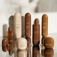 30 ml 50 ml 100 ml 120 ml Personnalisé Givré Vide Pompe Lotion Cosmétique Emballage Luxe Verre Soin de la Peau Bouteilles et Pots Ensemble