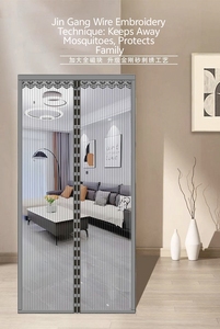 <span class=keywords><strong>Mosquitera</strong></span> Magnética Moderna 2025 de Poliéster <span class=keywords><strong>con</strong></span> Marco Completo, Malla Pequeña para Ventilación, Ideal para Dormitorio/Baño, Protección Contra Insectos - Product Image 3