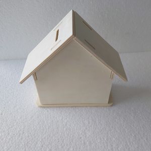 Handmade <span class=keywords><strong>Bird</strong></span> House Hình Dạng Hộp Gỗ Dán Cho Con Heo Đất Ngân Hàng - Product Image 2