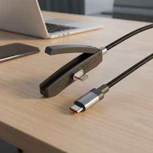 Cable de Carga Rápida de 240W con Soporte para Teléfono, Cable Trenzado de Nailon USB C Tipo C, Chip PD3.1 E-MARKER para iPhone 17, NUEVO 2026 - Product Image 6