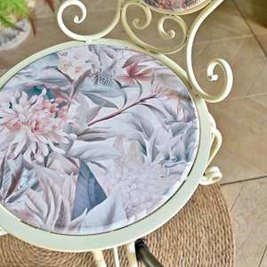 INNOVA Home Modern European Style White <b>Metal</b> Wood Dining <b>Chair</b> Unique Floral Design Apartment Ash Wood Eco Friendly - Product Image 5