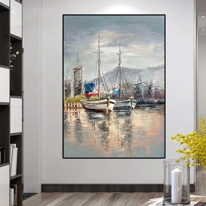 Pittura a Olio Moderna Dipinta a Mano su Tela Barca a Vela sul Mare Quadro Astratto Arte <span class=keywords><strong>da</strong></span> Parete per Soggiorno <span class=keywords><strong>Camera</strong></span> <span class=keywords><strong>da</strong></span> <span class=keywords><strong>Letto</strong></span> Decorazione Casa - Product Image 2