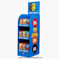 Présentoirs de sol pliables personnalisés et écologiques en carton ondulé pour boissons, bières, bonbons et aliments en magasin de détail