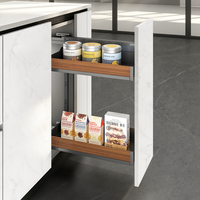 ARTSTEEL Panier à Épices Coulissant Moderne Universel Droit/Gauche avec Finition Verre pour Armoire de Cuisine Étroite