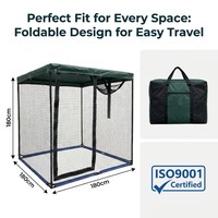 Enclos extérieur enrichissant pour chien avec hamac, en coton résistant aux intempéries et maille métallique, Catio portable et pliable, enclos de jeu pour animaux de compagnie avec fermeture éclair