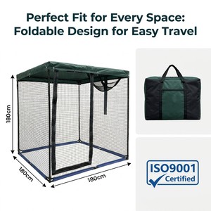 Enclos extérieur enrichissant pour chien avec hamac, en coton résistant aux intempéries et maille métallique, Catio portable et pliable, enclos <span class=keywords><strong>de</strong></span> jeu pour animaux <span class=keywords><strong>de</strong></span> compagnie avec fermeture éclair - Product Image 3