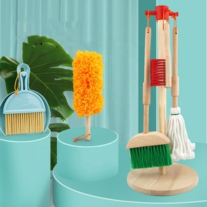 Juego de Limpieza de Casa de Muñecas de Madera, Combinación de <span class=keywords><strong>Escoba</strong></span> y Mopa, Juegos para Niños y Niñas, Juguetes de Madera para la Coordinación Mano-Ojo - Product Image 3