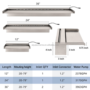 <span class=keywords><strong>PONDO</strong></span> ชุดน้ำพุสระน้ำ24นิ้ว,น้ำพุสระน้ำสเตนเลสสตีลพร้อมไฟ LED 7สีสำหรับตกแต่งกลางแจ้งชุดทางเดินนอกชาน - Product Image 1