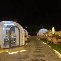 Desain kustom Tiongkok PC polikarbonat Prefab igloo tenda kubah gelembung untuk sojourn Glitter