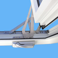 Ventana abatible de manivela de aluminio con rotura térmica de alta calidad de fábrica Superhouse China con barra de Colonia insonorizada