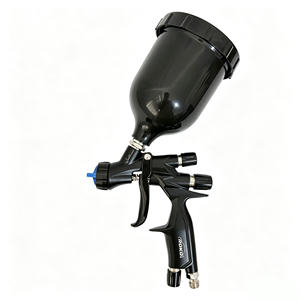 Hochwertige <span class=keywords><strong>MP</strong></span> 1,4mm Schwarze Autolackierpistole für Fahrzeuglackierung mit Hoher Zerstäubung, Schwerkraft-Lackierpistole mit 600ml Schwarzem Becher - Product Image 4