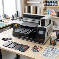 Imprimante UV à plat personnalisée 4060 multifonction avec tête d'impression XP600 pour petites entreprises, impression sur boîtes de jouets, tasses, verres, t-shirts