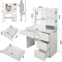 Meuble de luxe portable mural moderne pour fille, coiffeuse, commode, chaise, bureau de maquillage, meubles de maquillage