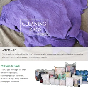 Trapos recuperados Venta al por mayor 10KG 25KG Fardos Restos de tela Trapos de limpieza de algodón Residuos textiles Trapos de tela de algodón reciclados - Product Image 5