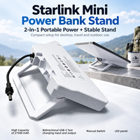 Support de batterie portable 2-en-1 27500mAh 99Wh avec sortie CC et charge rapide USB-C pour Starlink Mini, camping en extérieur et VR