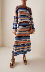 Maglione da <span class=keywords><strong>donna</strong></span> con Logo personalizzato <span class=keywords><strong>a</strong></span> <span class=keywords><strong>righe</strong></span> lavorato <span class=keywords><strong>a</strong></span> <span class=keywords><strong>maglia</strong></span> vestito da <span class=keywords><strong>donna</strong></span> Casual <span class=keywords><strong>a</strong></span> maniche lunghe firmate di colore colorato - Product Image 4