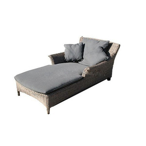 <span class=keywords><strong>Chaise</strong></span> <span class=keywords><strong>longue</strong></span> d'extérieur en rotin gris avec lit de soleil imperméable pour <span class=keywords><strong>piscine</strong></span>, coussins de siège plus longs et oreillers lombaires - Product Image 5