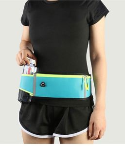Neoprene Waterproof Fitness Fanny Pack <b>Elastic</b> Running <b>Belt</b> Sports Waist Bag With Bottle Holder - Product Image 2