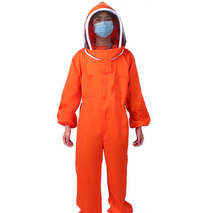 Combinaison de travail unisexe OEM orange avec capuche et écran facial, en polyester, fermeture éclair intégrale, plusieurs poches, vêtements de travail de sécurité - Product Image 2