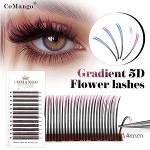 CoMango 5D Fairy Extension <span class=keywords><strong>Cils</strong></span> Naturels Doux Ombrés Colorés Effet Anime 7mm CC <span class=keywords><strong>Bouquet</strong></span> Personnalisable Sans Cruauté Végétalien - Product Image 1