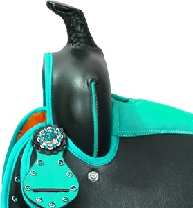 Selle de ranch occidental de qualité personnalisée cuir de vachette confortable siège profond durable trail équitation tack bois arbre cuir de qualité pour les courses - Product Image 5