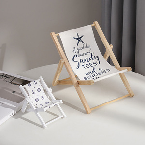 Silla de Playa de Madera Estilo Mediterráneo, Decoración para Habitación Infantil, Rectangular, Móvil, Material de Madera - Product Image 5