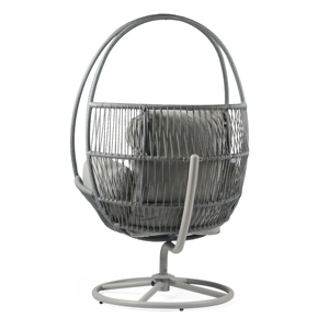 Wholesale Modern 360 Swivel Outdoor <b>Egg</b> Swing Chair Factory Direct Rattan Patio Hanging Chair Waterproof Cushion for Garden - Product Image 6